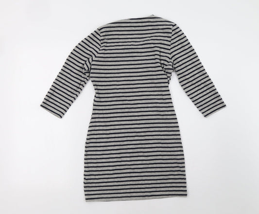 Primark Womens Grey Striped  A-Line  Size 12