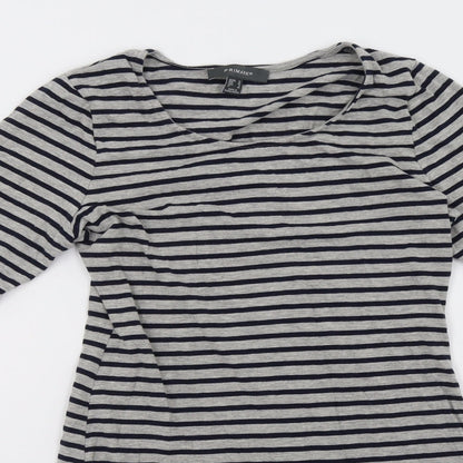 Primark Womens Grey Striped  A-Line  Size 12