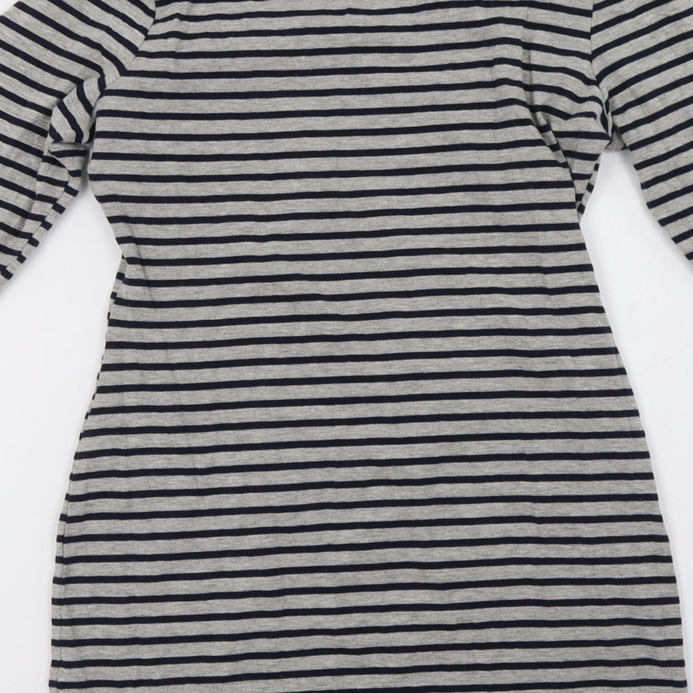 Primark Womens Grey Striped  A-Line  Size 12