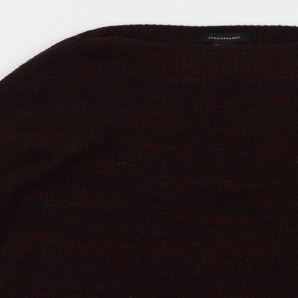 Close-up detail of Primark women’s red pullover sweatshirt, size UK 12