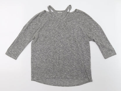 Additional front view of TU women’s grey pullover sweatshirt, size UK 14