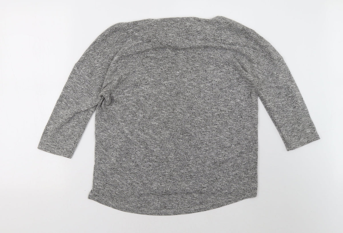 Back view of TU women’s grey pullover sweatshirt, size UK 14