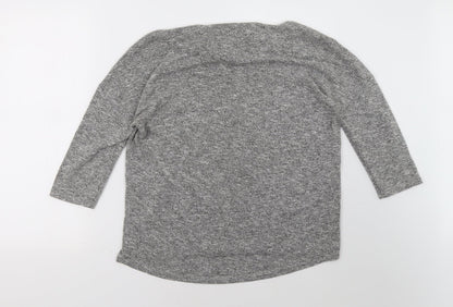 Back view of TU women’s grey pullover sweatshirt, size UK 14