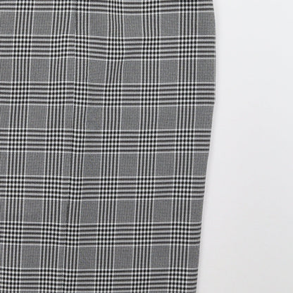 Matalan Womens Grey Check  A-Line Skirt Size 10