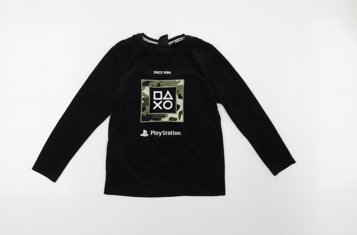 Primark Boys Black  Rayon  Pyjama Top Size 9-10 Years  - playstation