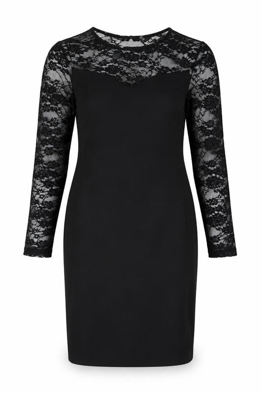 Front view of F&F women’s black a-line, size UK 6