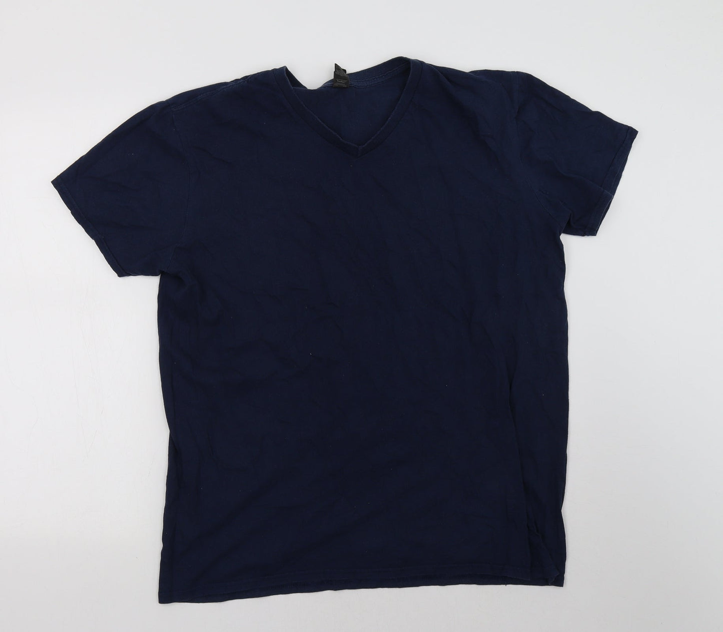 Mens UK Size L Anvil Blue  T-Shirt