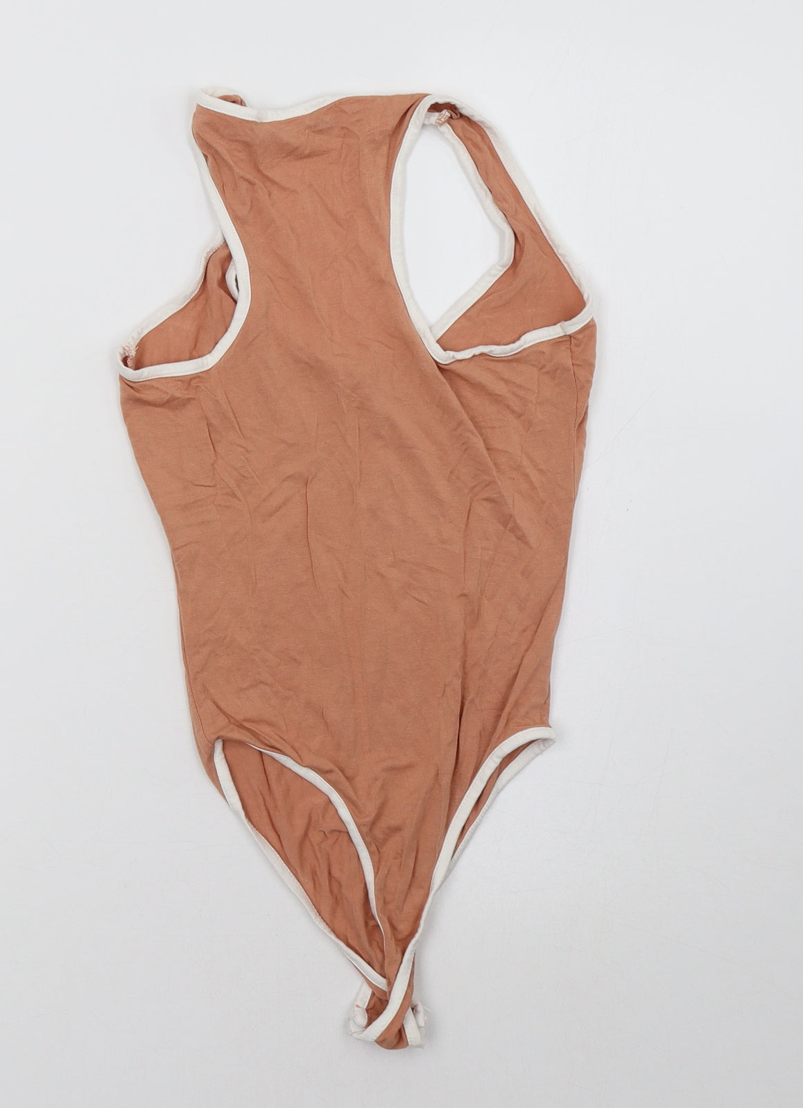 PRETTYLITTLETHING Womens Beige   Bodysuit One-Piece Size 6