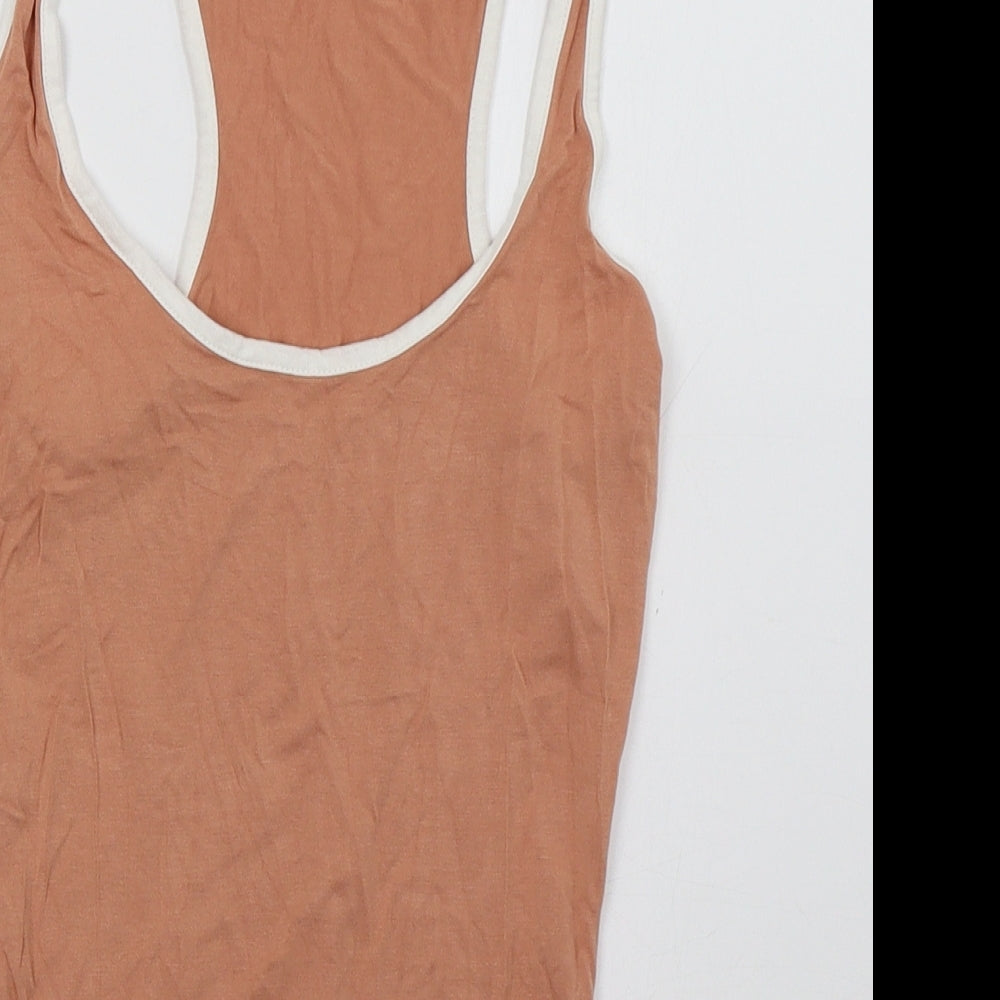 PRETTYLITTLETHING Womens Beige   Bodysuit One-Piece Size 6