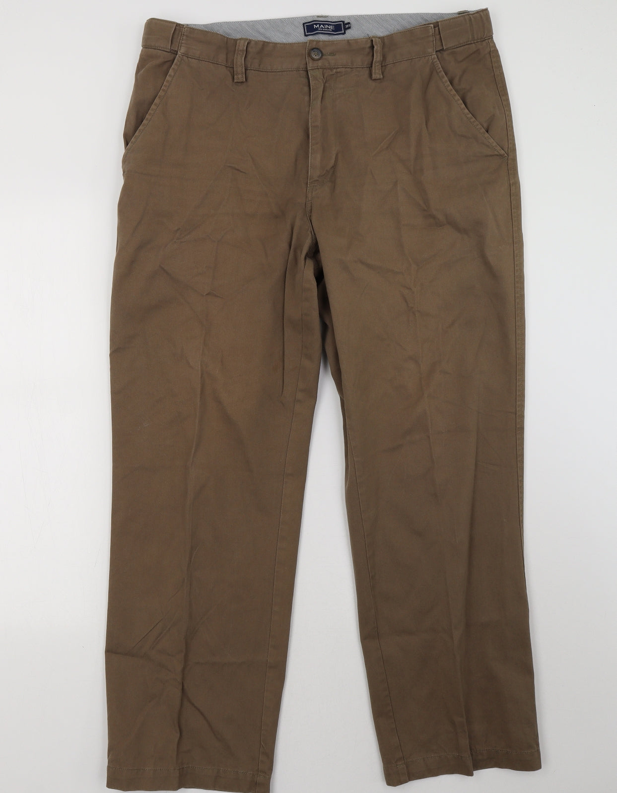 Womens UK Size 38 Debenhams Regular Fit  Brown Trousers
