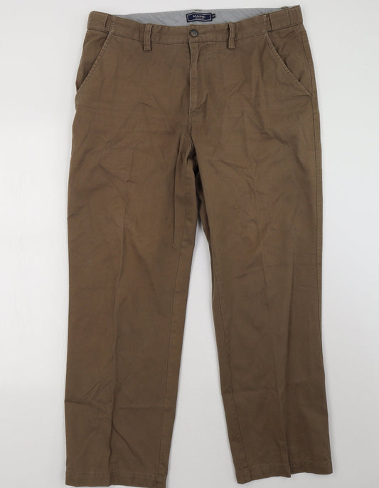 Womens UK Size 38 Debenhams Regular Fit  Brown Trousers