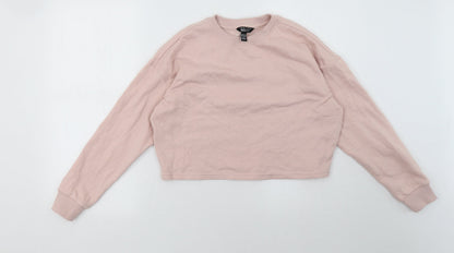 NEXT Girls Pink   Pullover Sweatshirt Size 12-13 Years  - Cropped