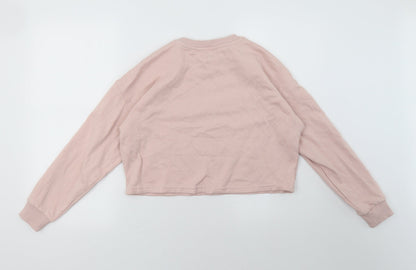 NEXT Girls Pink   Pullover Sweatshirt Size 12-13 Years  - Cropped