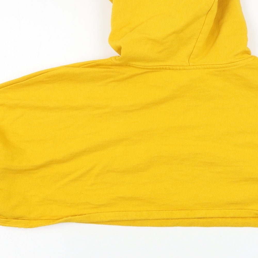 H&M Womens Yellow   Pullover Hoodie Size S