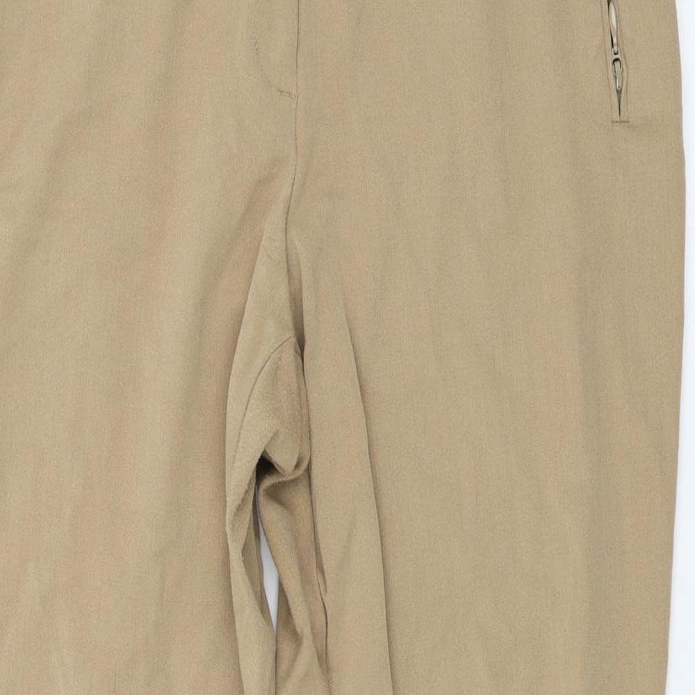 Womens UK Size 12 Marks and Spencer Regular Fit  Beige Trousers