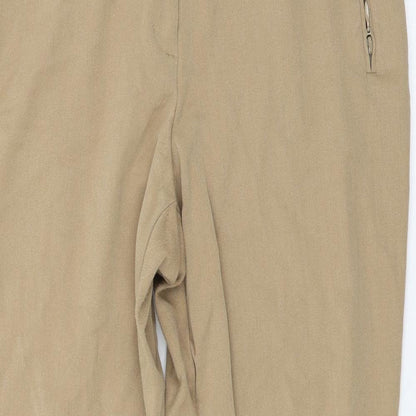 Womens UK Size 12 Marks and Spencer Regular Fit  Beige Trousers