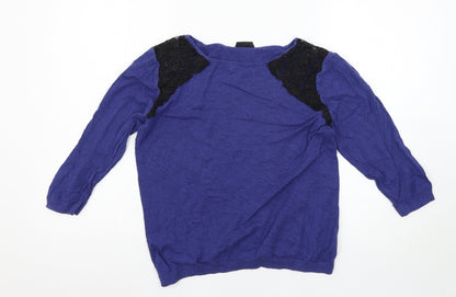 Womens UK Size 14 Topshop Black Pullover Jumper