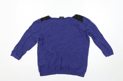Womens UK Size 14 Topshop Black Pullover Jumper