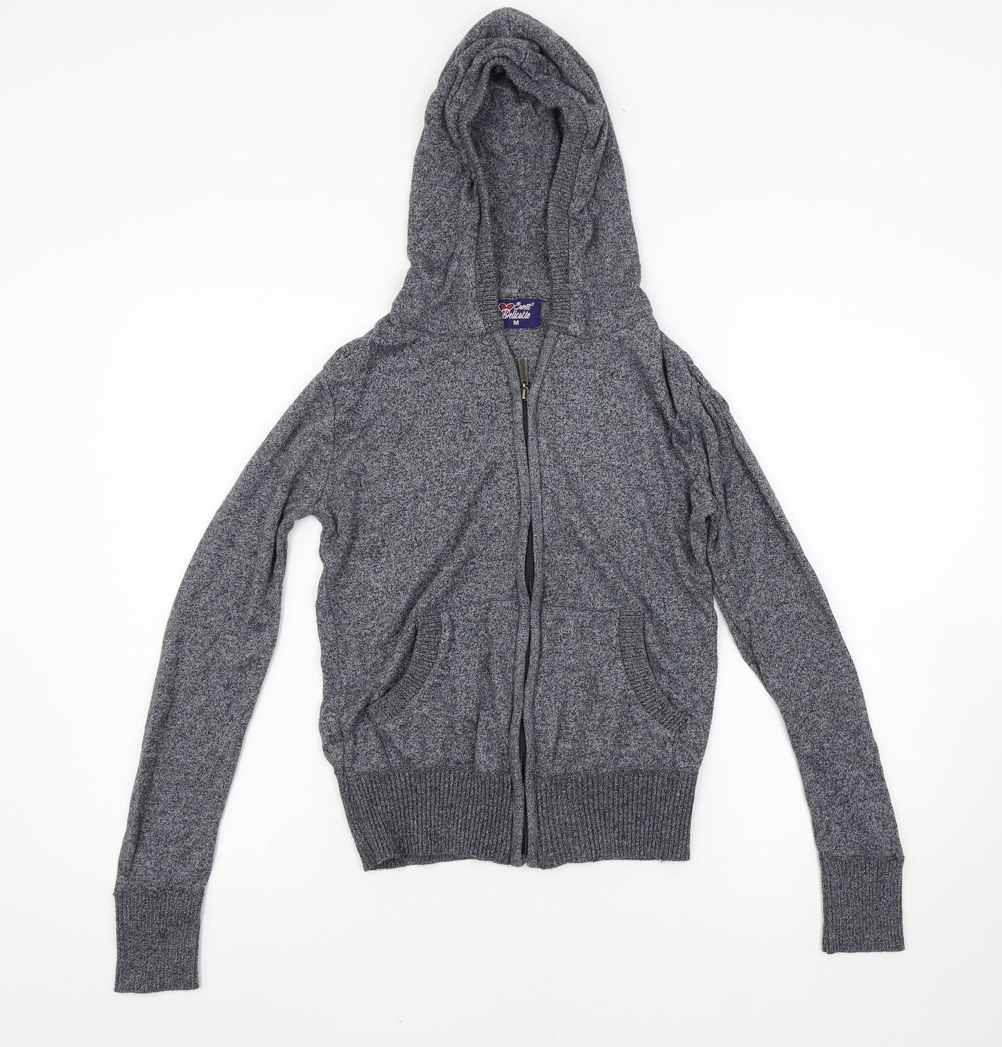 Sweet Delicate Womens Grey   Full Zip Hoodie Size M