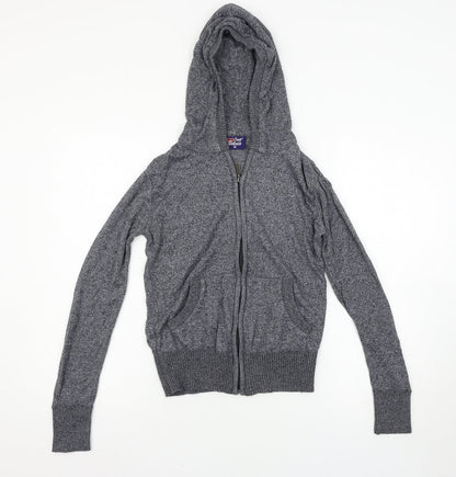 Sweet Delicate Womens Grey   Full Zip Hoodie Size M