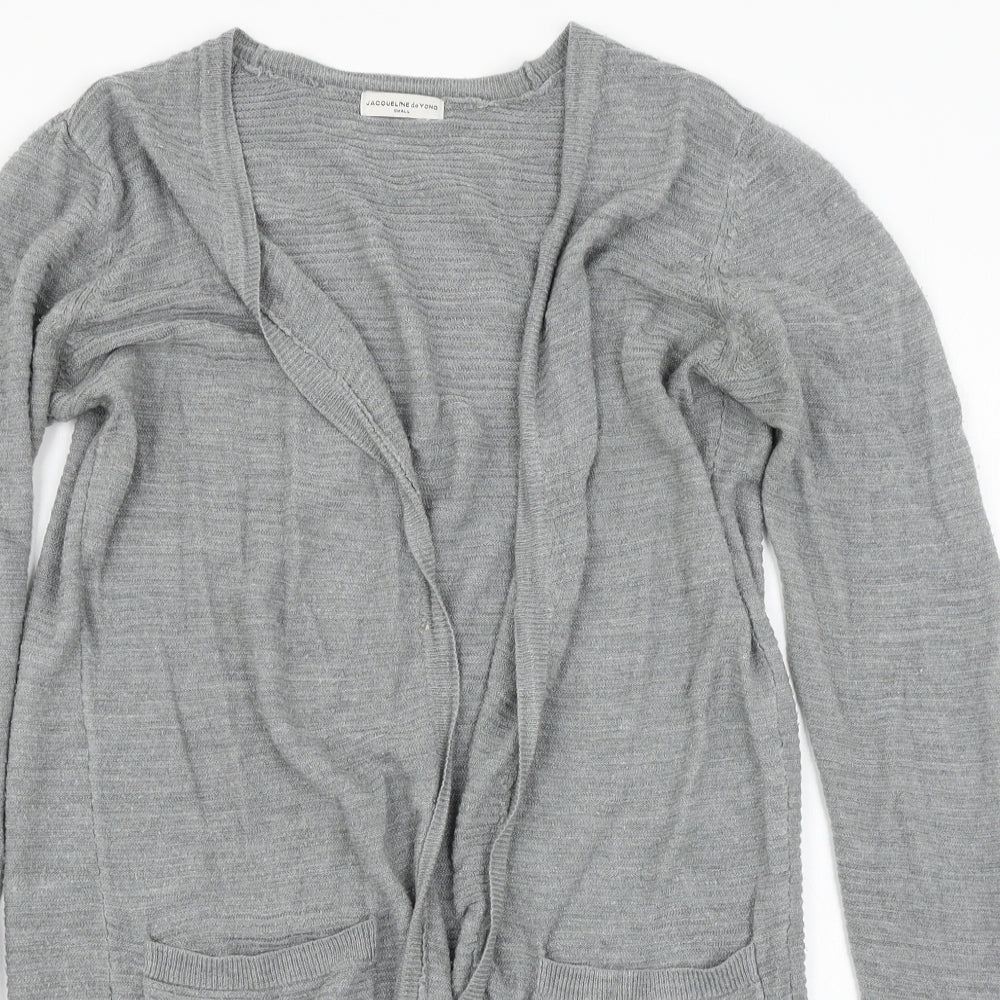 Jaqueline de Young Womens Grey   Cardigan Jumper Size S