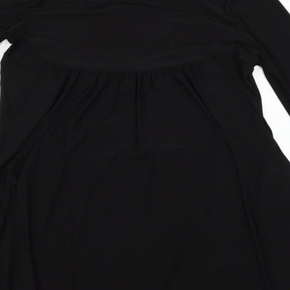 Nicole Womens Black Houndstooth  T-Shirt Dress  Size L