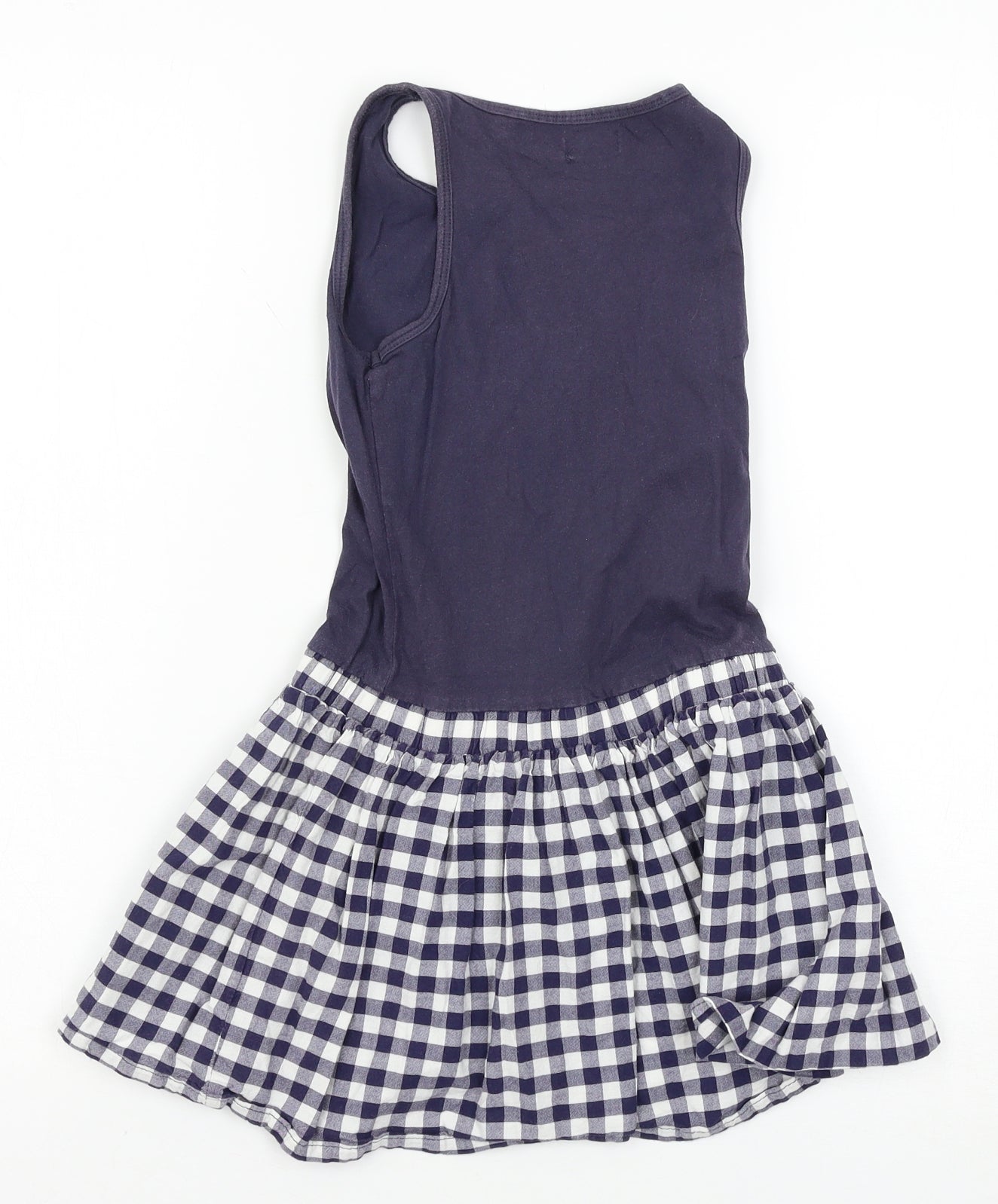 NEXT Girls Blue Check  Tank Dress  Size 5 Years