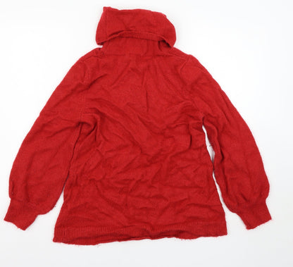 Womens UK Size 14 M&Co Red Pullover Jumper