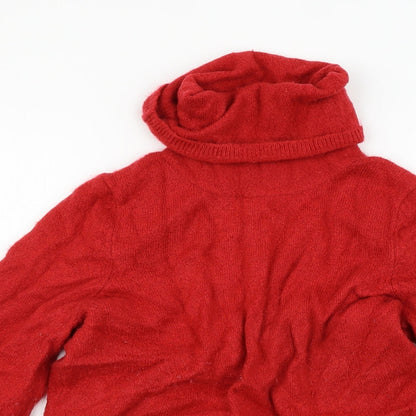 Womens UK Size 14 M&Co Red Pullover Jumper