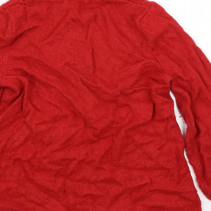 Womens UK Size 14 M&Co Red Pullover Jumper