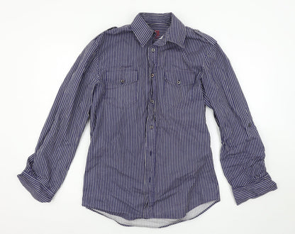 Mens UK Size S Burton Black  Button-Up Long Sleeve Casual Shirt