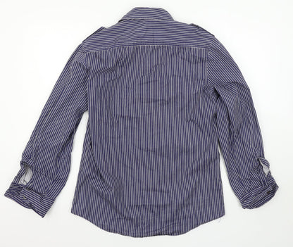 Mens UK Size S Burton Black  Button-Up Long Sleeve Casual Shirt