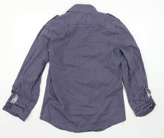 Mens UK Size S Burton Black  Button-Up Long Sleeve Casual Shirt