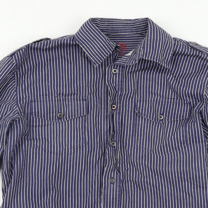 Mens UK Size S Burton Black  Button-Up Long Sleeve Casual Shirt