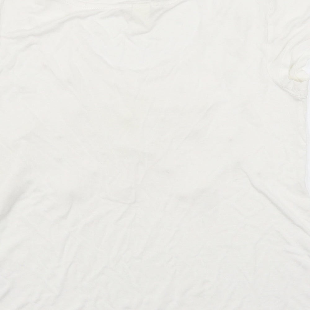 Womens UK Size S H&M White Basic T-Shirt
