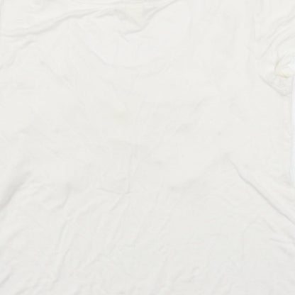 Womens UK Size S H&M White Basic T-Shirt