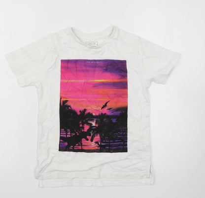 NEXT Boys White   Basic T-Shirt Size 7 Years