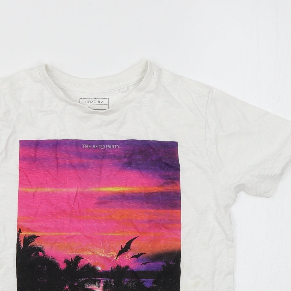 NEXT Boys White   Basic T-Shirt Size 7 Years