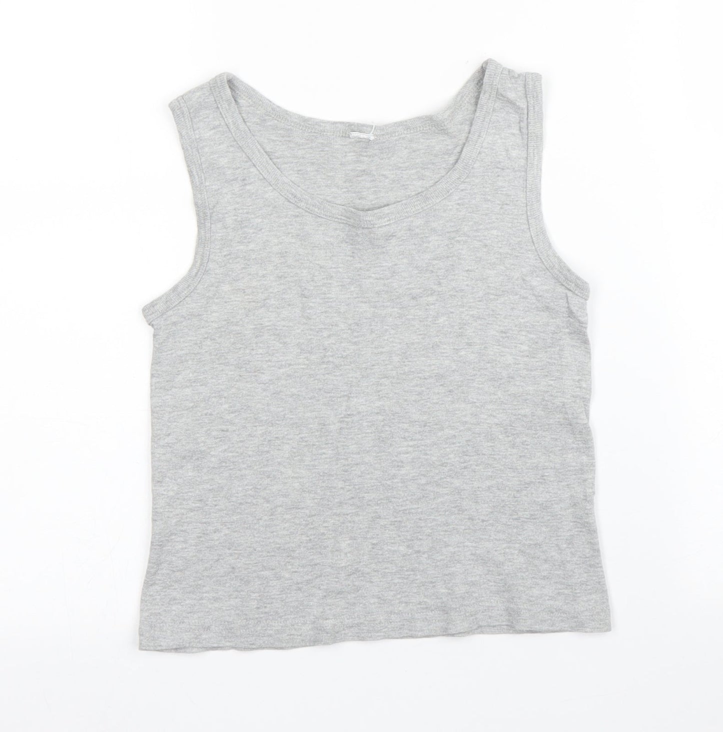 Preworn Boys Grey   Basic Tank Size 6-7 Years