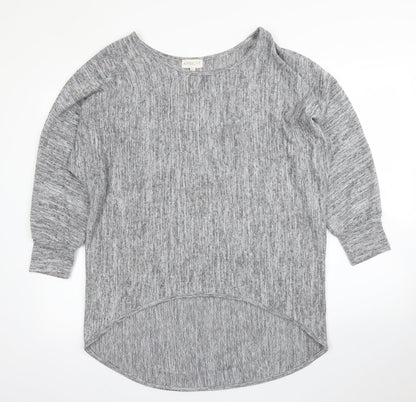 Womens UK Size M Apricot Grey Pullover Jumper
