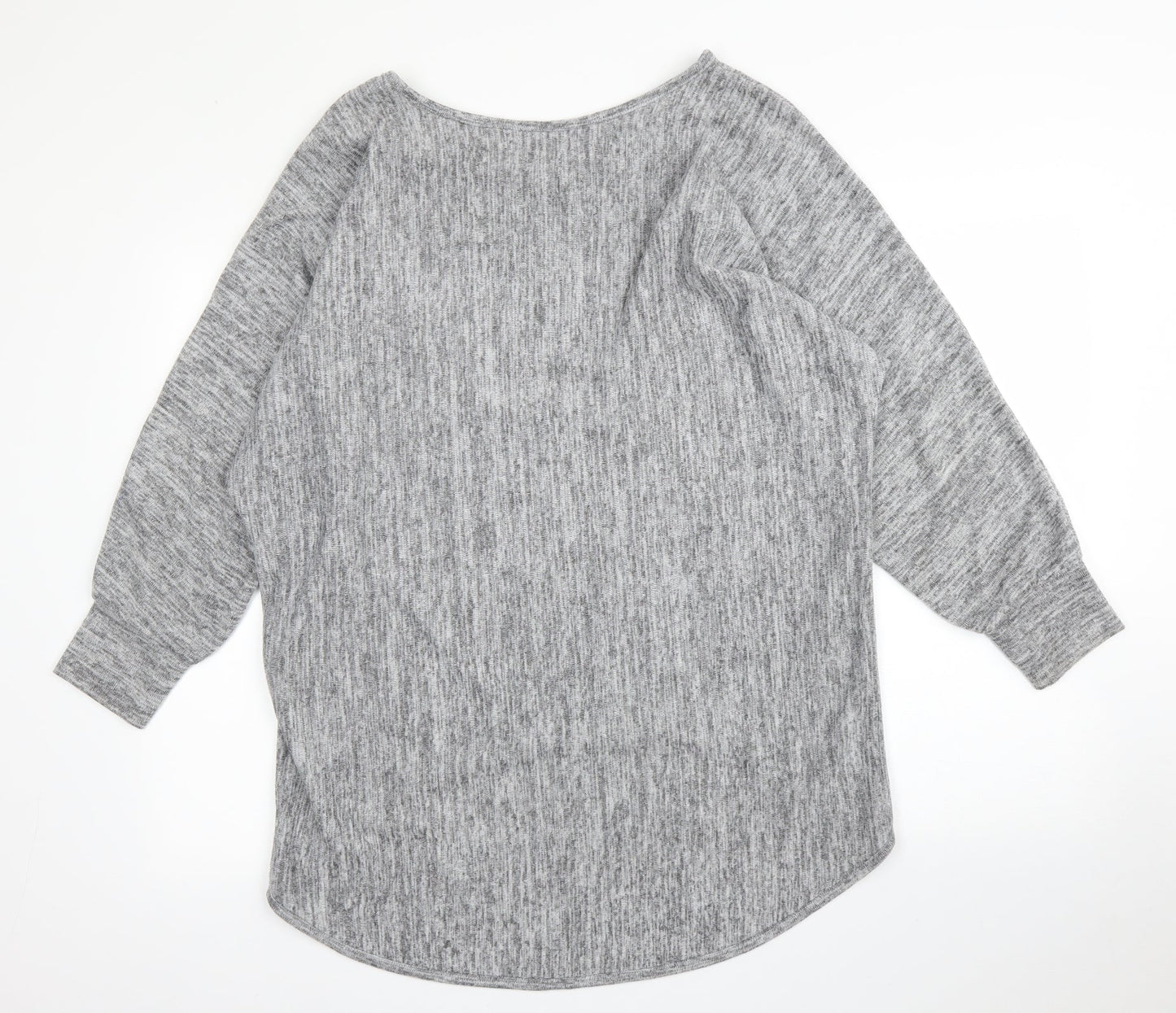 Womens UK Size M Apricot Grey Pullover Jumper
