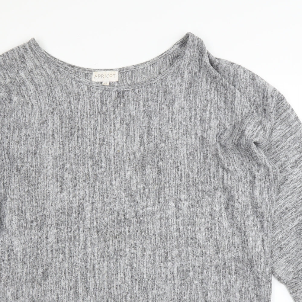 Womens UK Size M Apricot Grey Pullover Jumper
