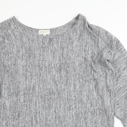 Womens UK Size M Apricot Grey Pullover Jumper