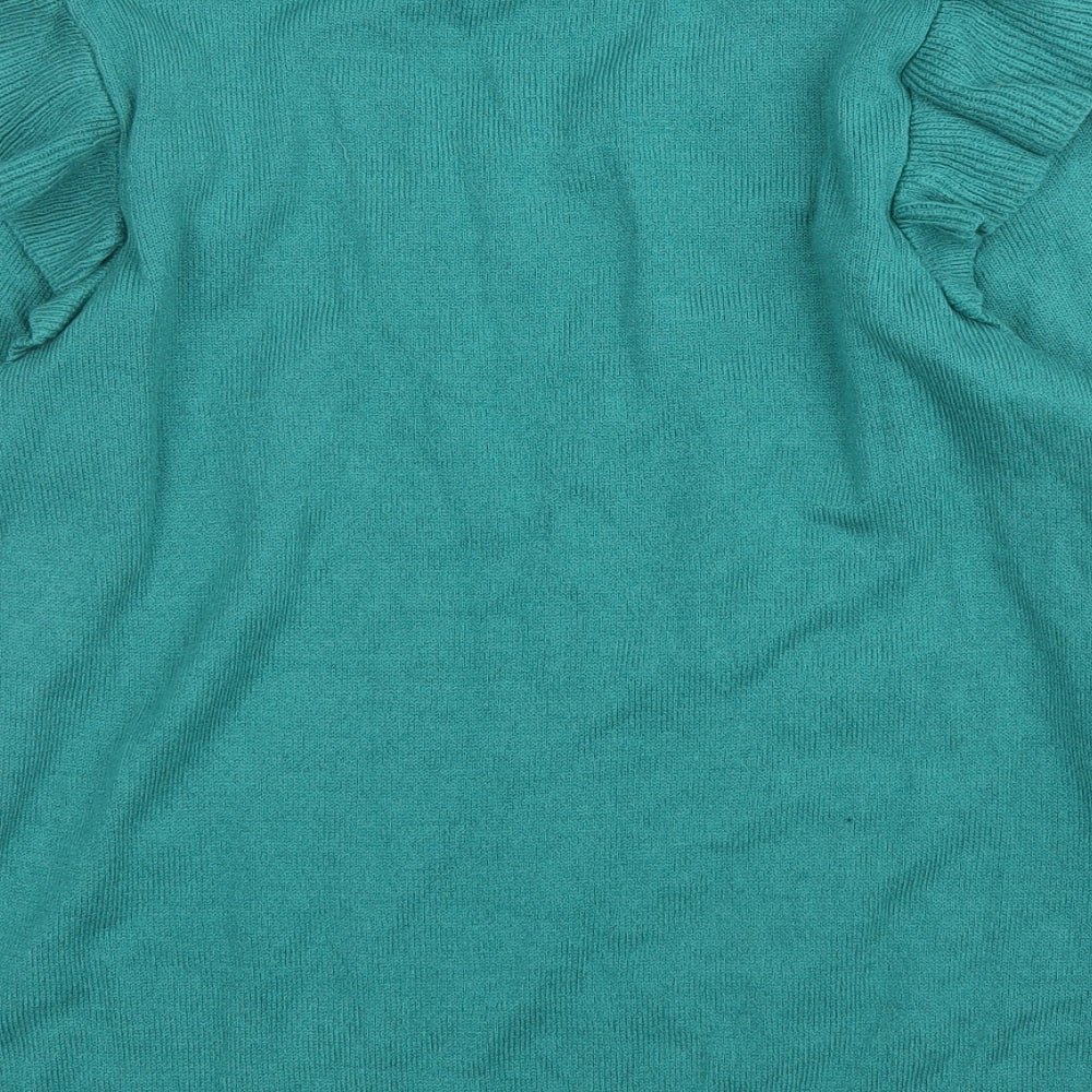 Womens UK Size M H&M Green Pullover Jumper