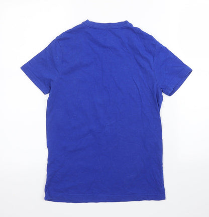 Back view of Marks & Spencer boys’ blue basic t-shirt, size 10, years