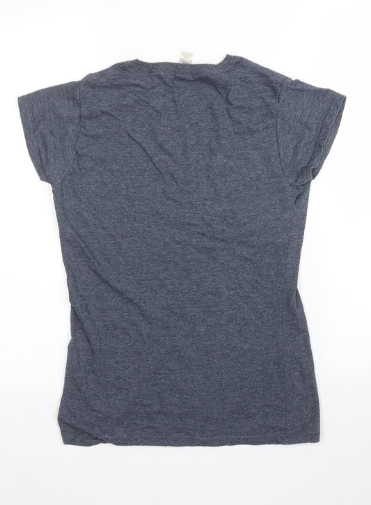 Womens UK Size S Gildan Grey Basic T-Shirt