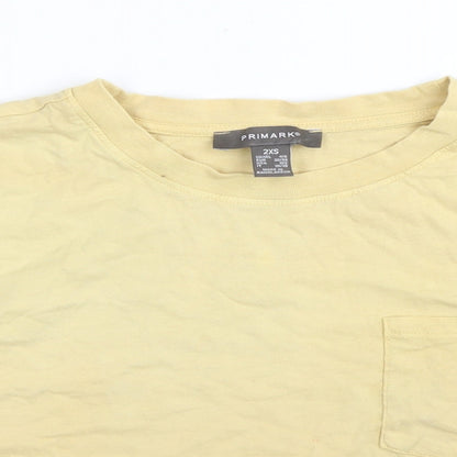 Primark Womens Yellow   Cropped T-Shirt Size 2XS