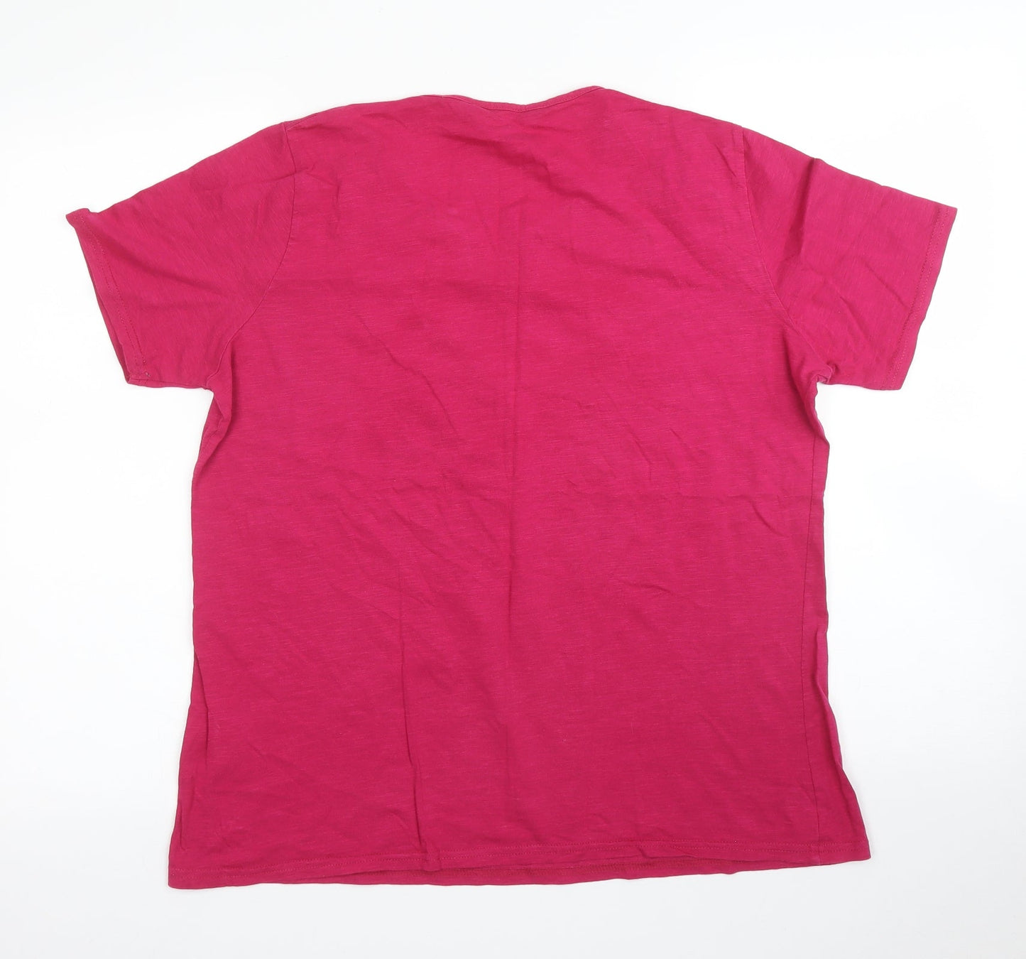 EWM Womens Pink Floral  Basic T-Shirt Size L