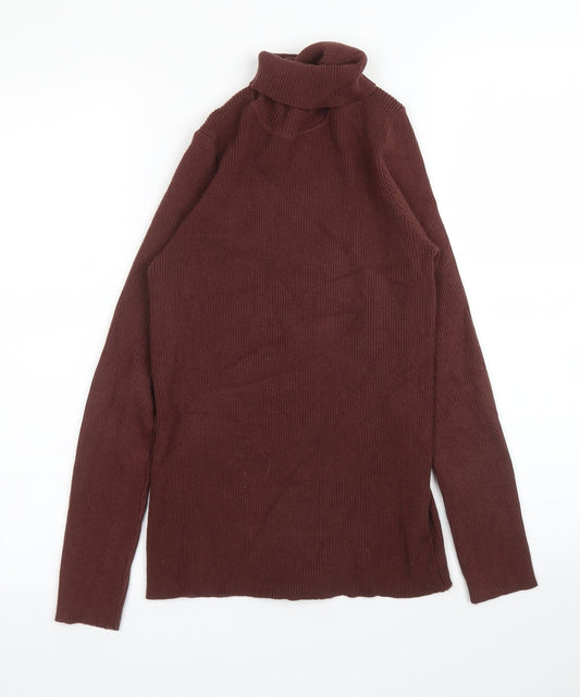 Womens UK Size M Dazy Brown Pullover Jumper