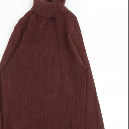 Womens UK Size M Dazy Brown Pullover Jumper